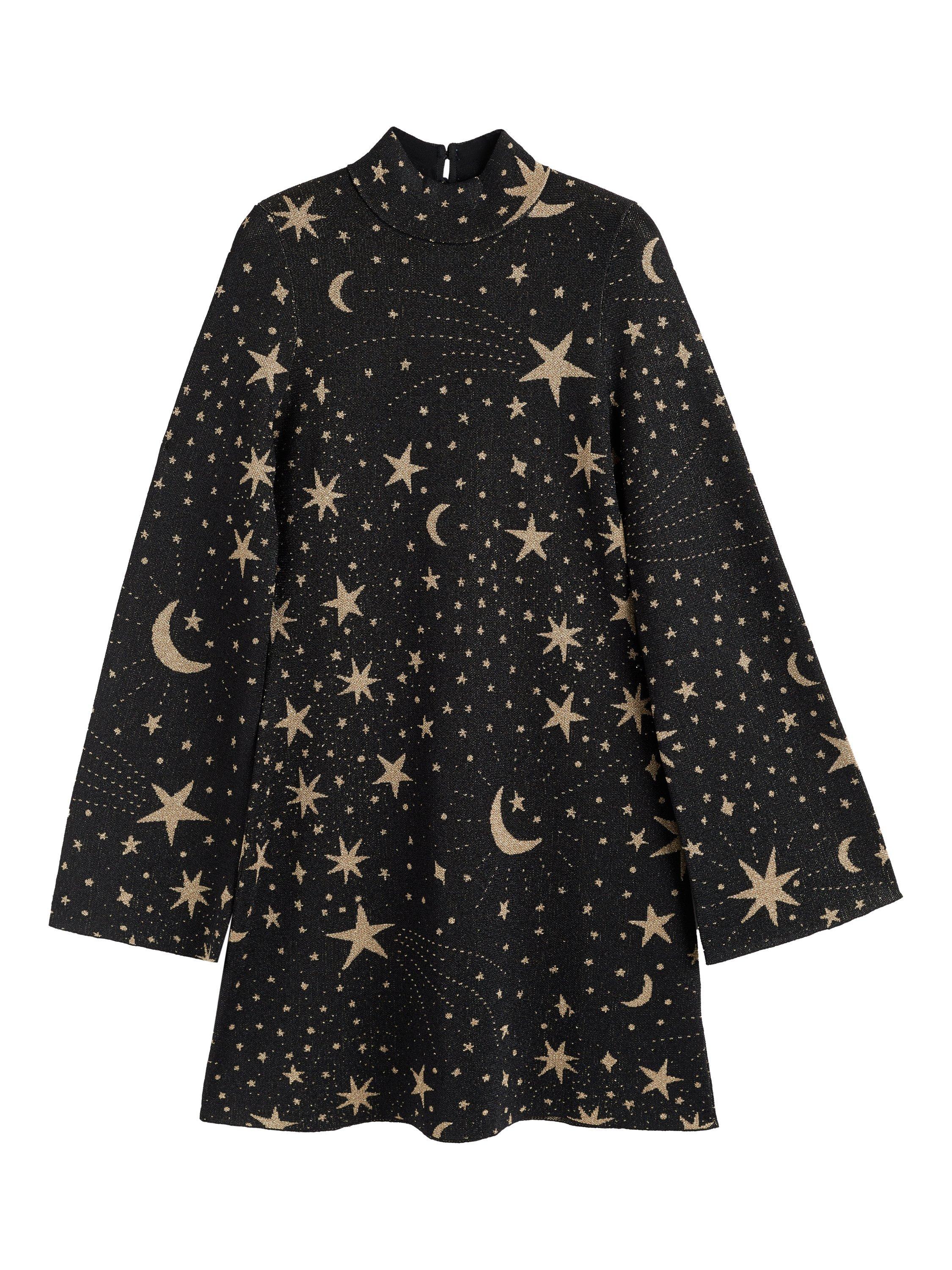 Product image 4 of 5, which shows Chinti & Parker Constellation Mini Dress, Black, XS
