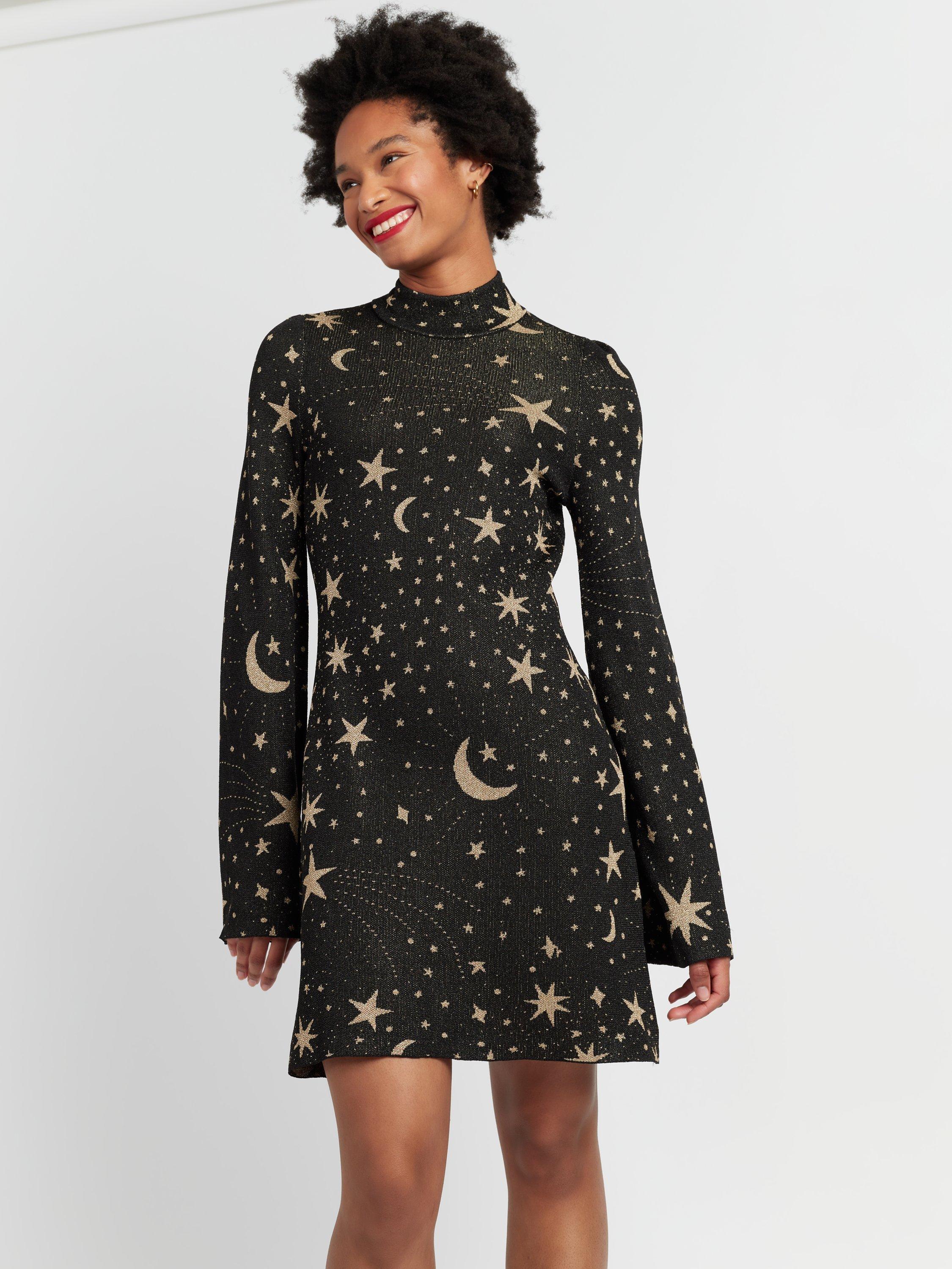 Product image 5 of 5, which shows Chinti & Parker Constellation Mini Dress, Black, XS