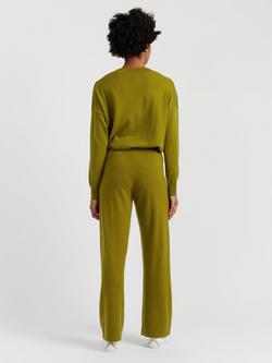 Chinti & Parker Wool & Cashmere Wide Leg Track Pants - view 2, Olive