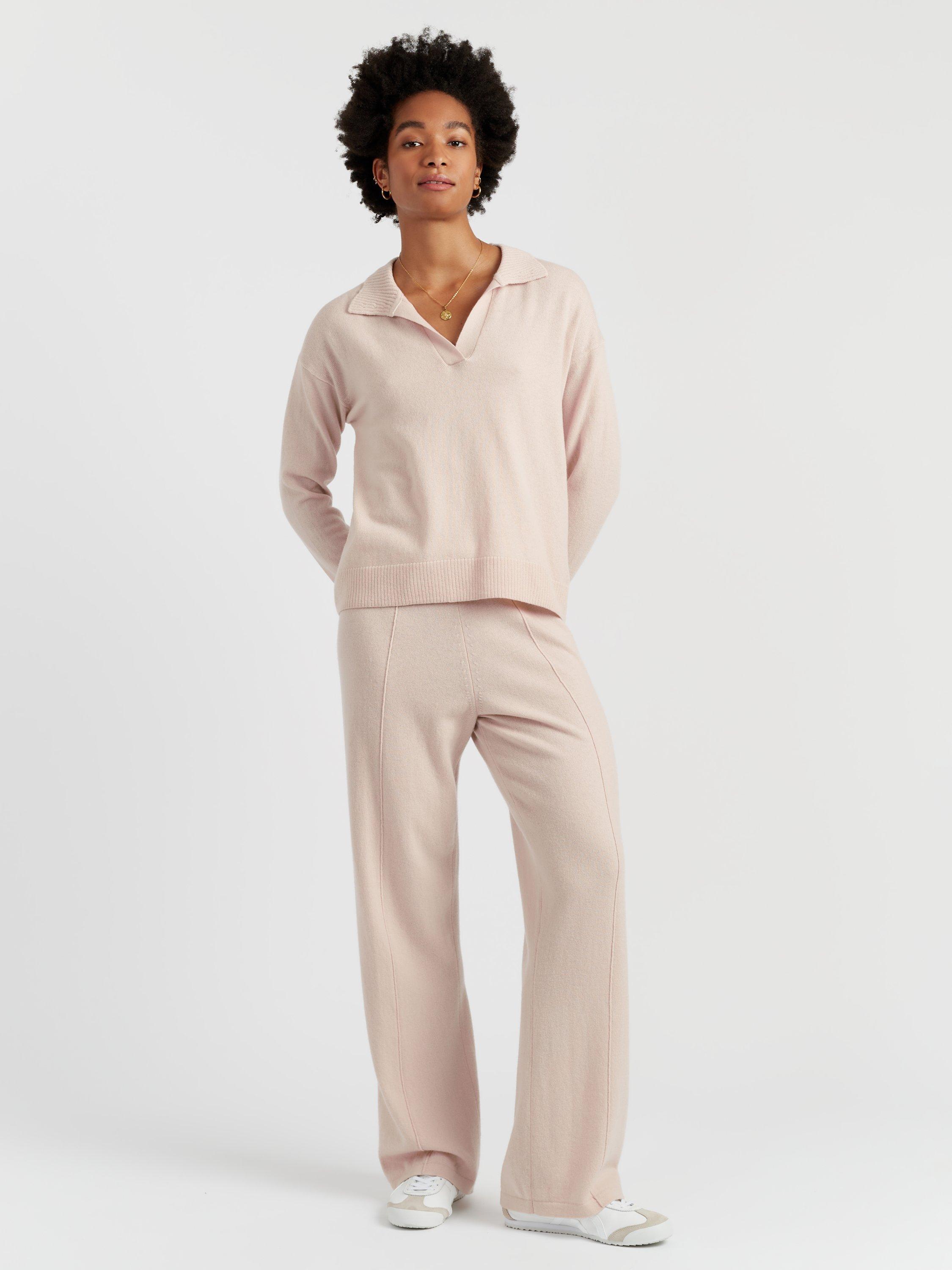 Product image 1 of 4, which shows Chinti & Parker Wool Cashmere Blend Collared Sweater , Ivory, XS