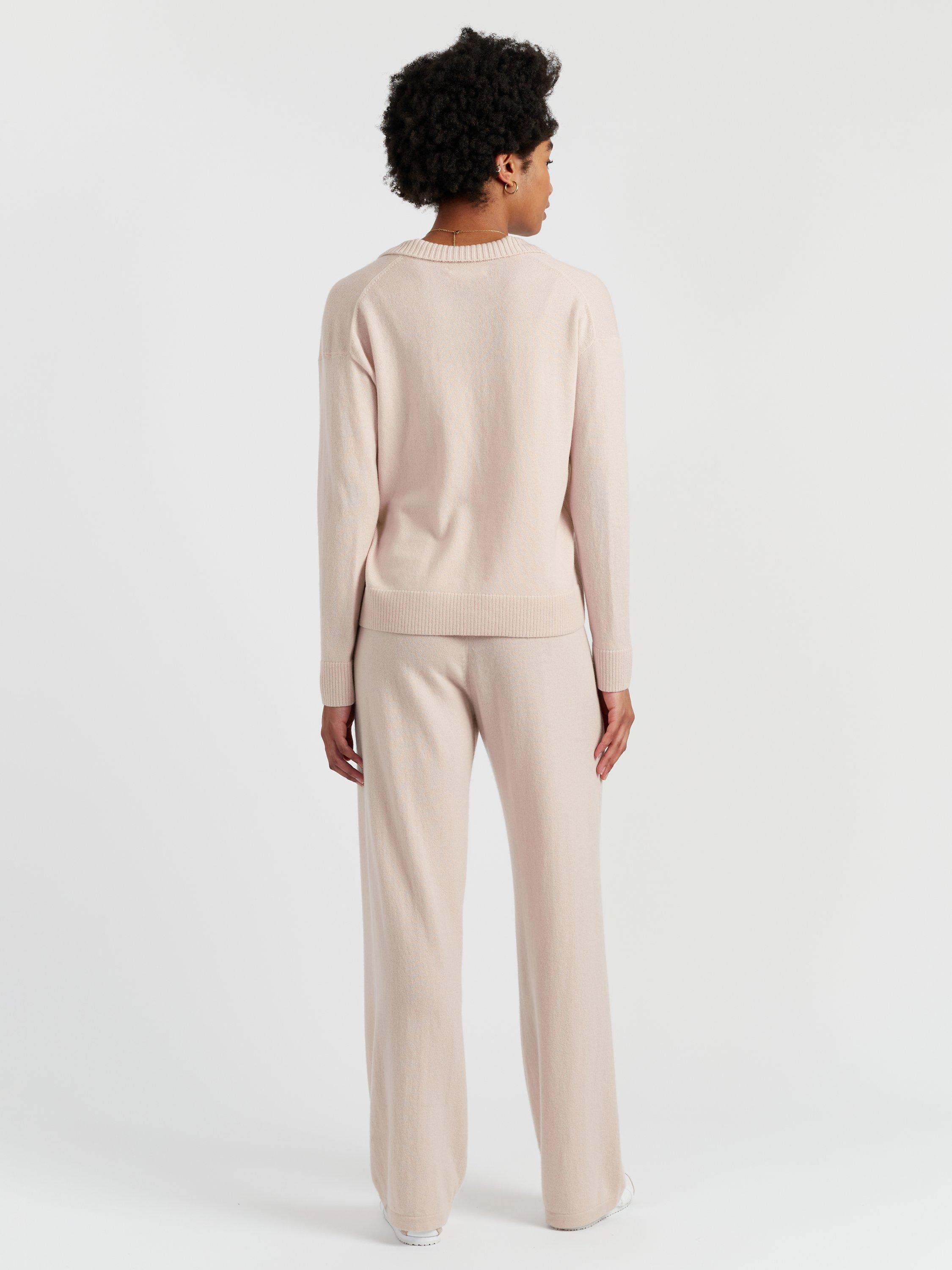 Product image 2 of 4, which shows Chinti & Parker Wool Cashmere Blend Collared Sweater , Ivory, XS