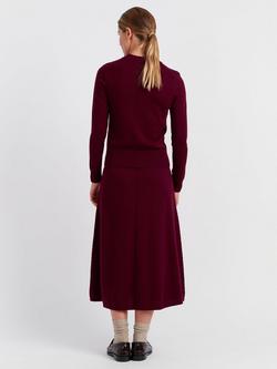 Chinti & Parker Wool & Cashmere Blend Cropped Sweatshirt - view 2, Dark Red