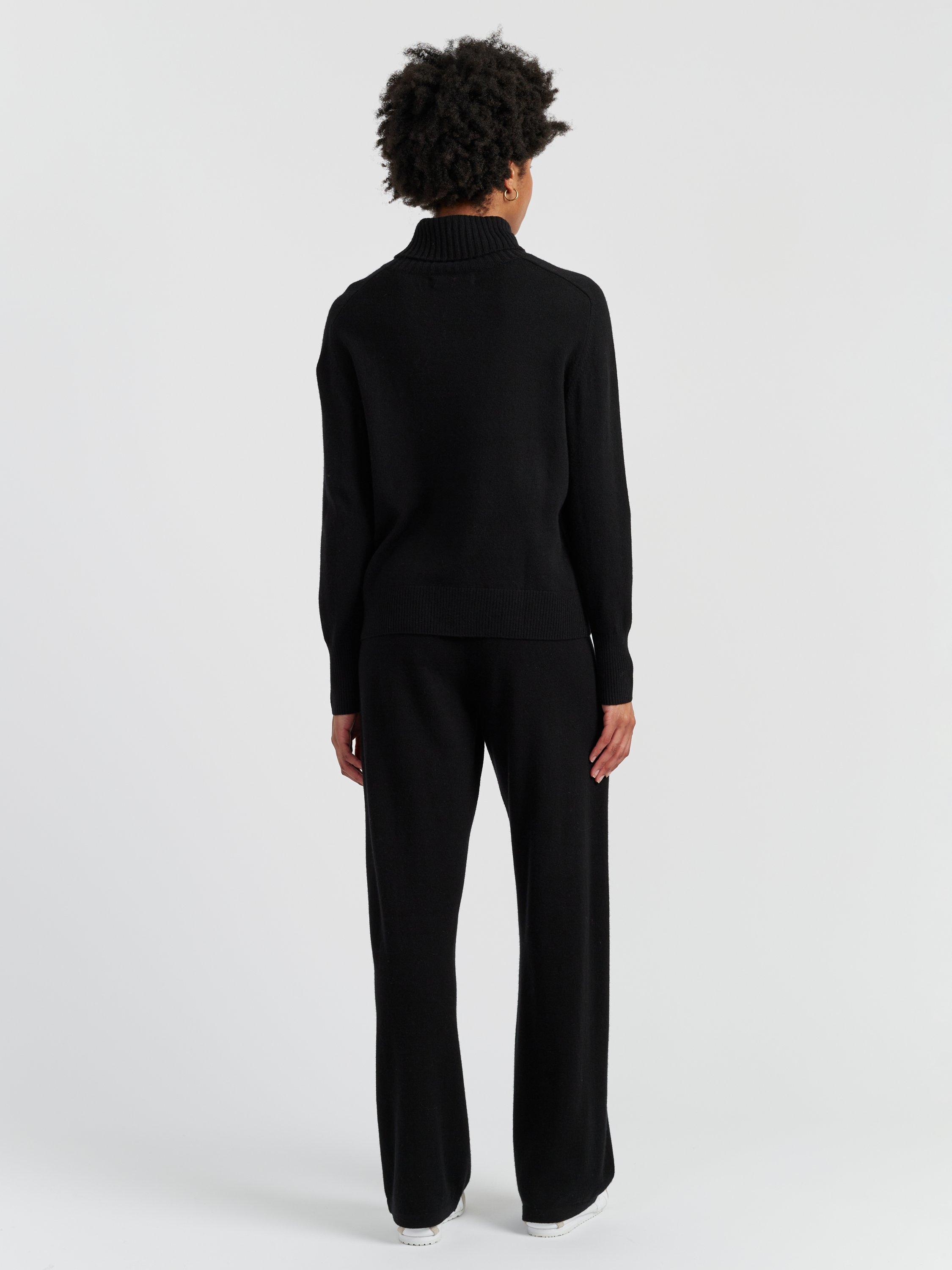 Product image 2 of 4, which shows Chinti & Parker Roll Neck Wool Rich Jumper, Black, XS