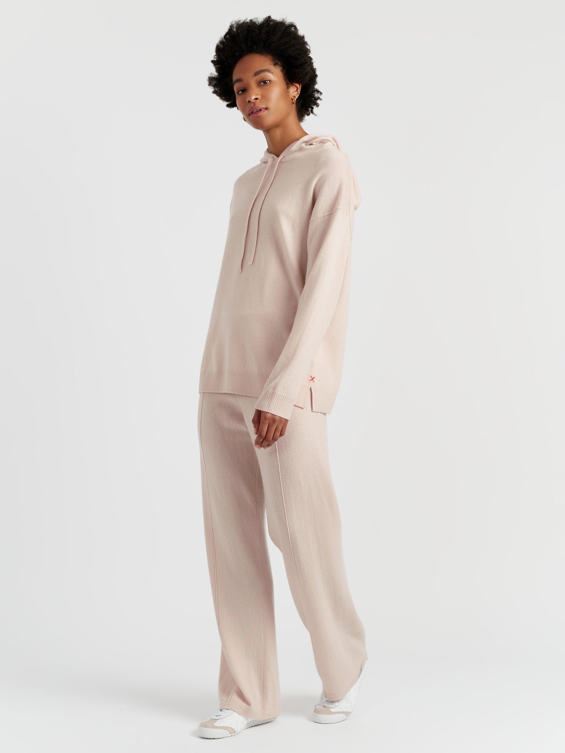 Product image 1 of 4, which shows Chinti & Parker Wool-Cashmere Relaxed Hoodie, Bone, XS