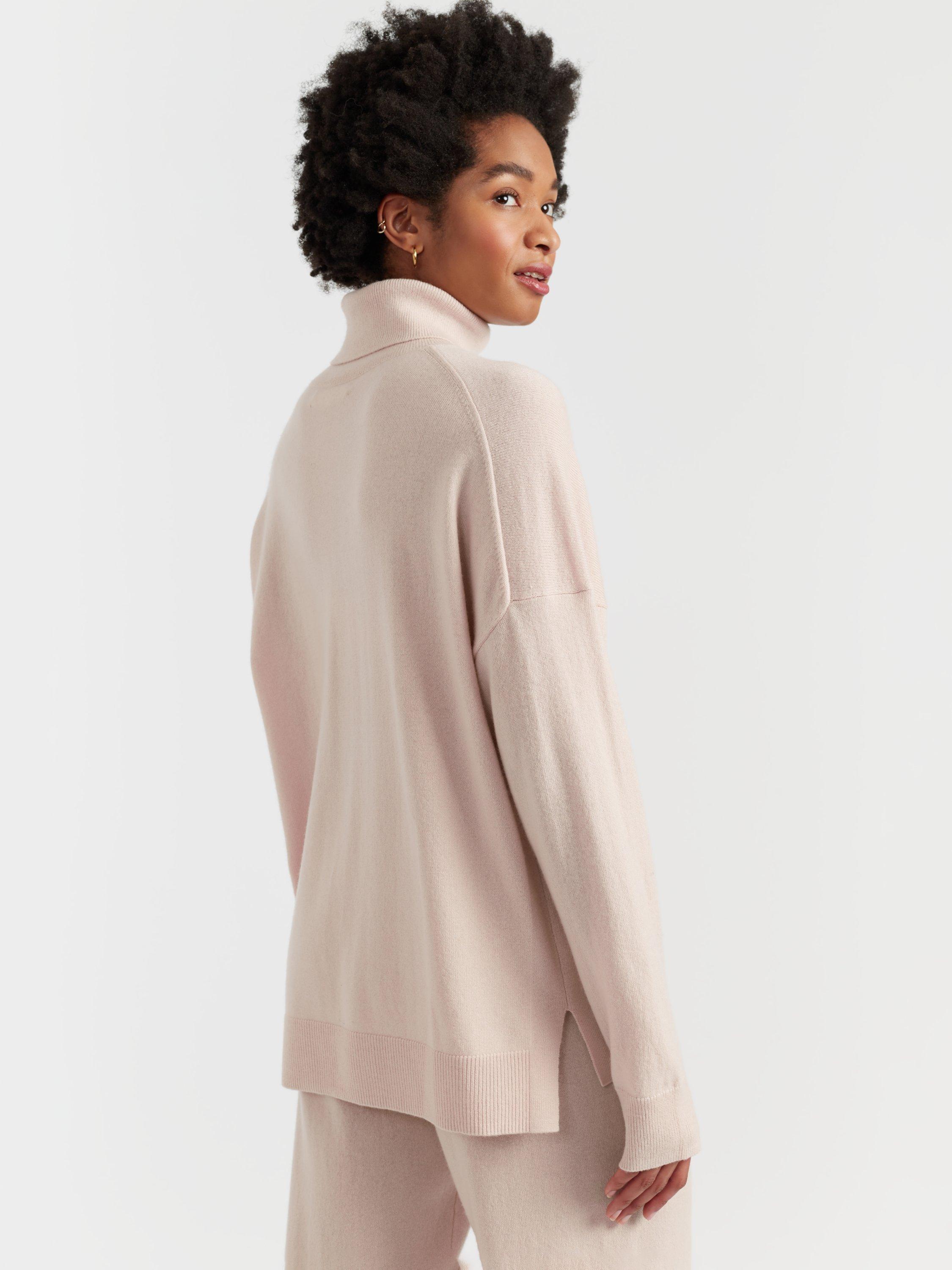 Product image 5 of 5, which shows Chinti & Parker Roll Neck Wool Rich Jumper, Bone, XS