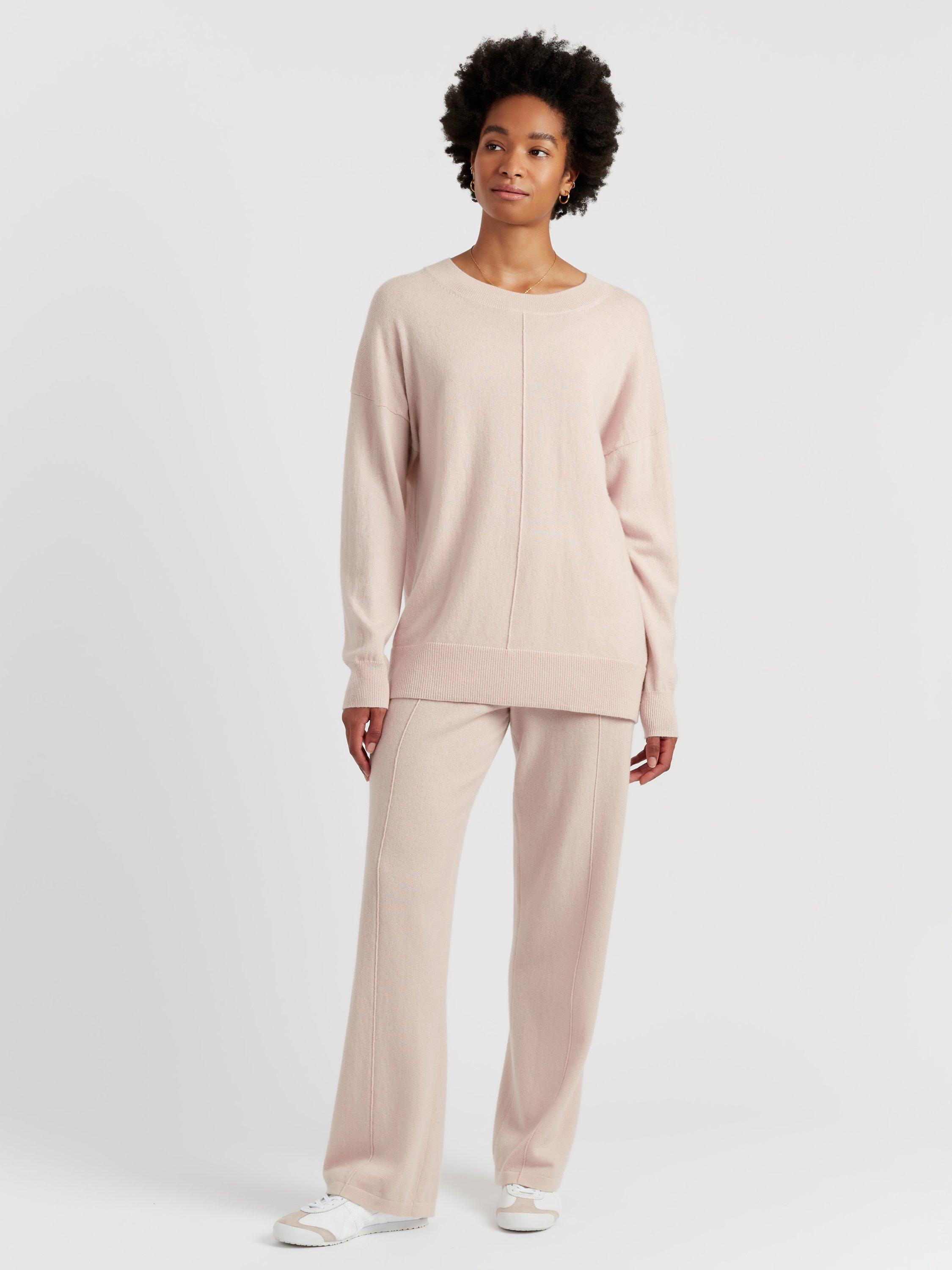 Product image 1 of 4, which shows Chinti & Parker Basics Cashmere Slouchy Jumper, Bone, XS