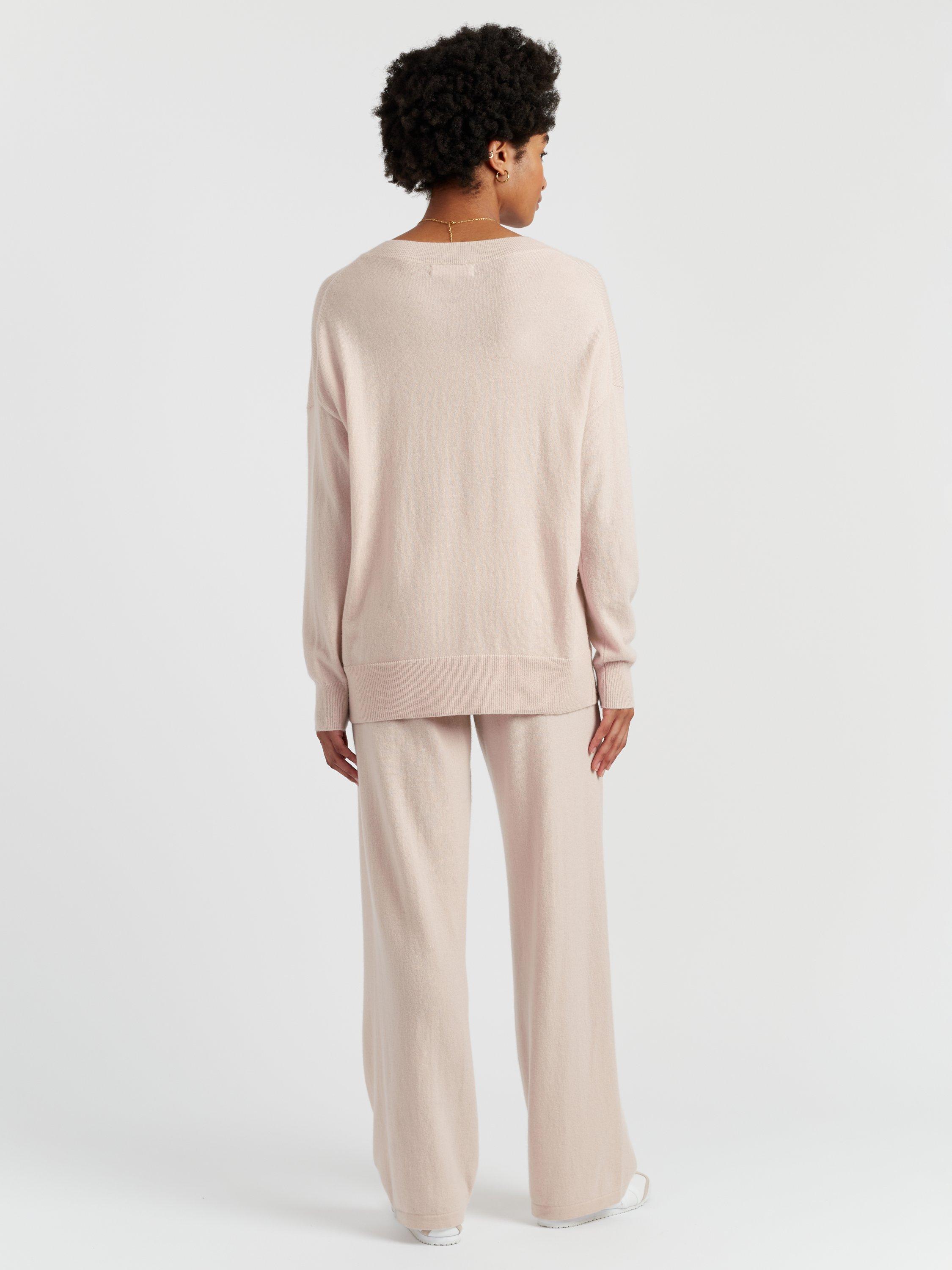 Product image 2 of 4, which shows Chinti & Parker Basics Cashmere Slouchy Jumper, Bone, XS