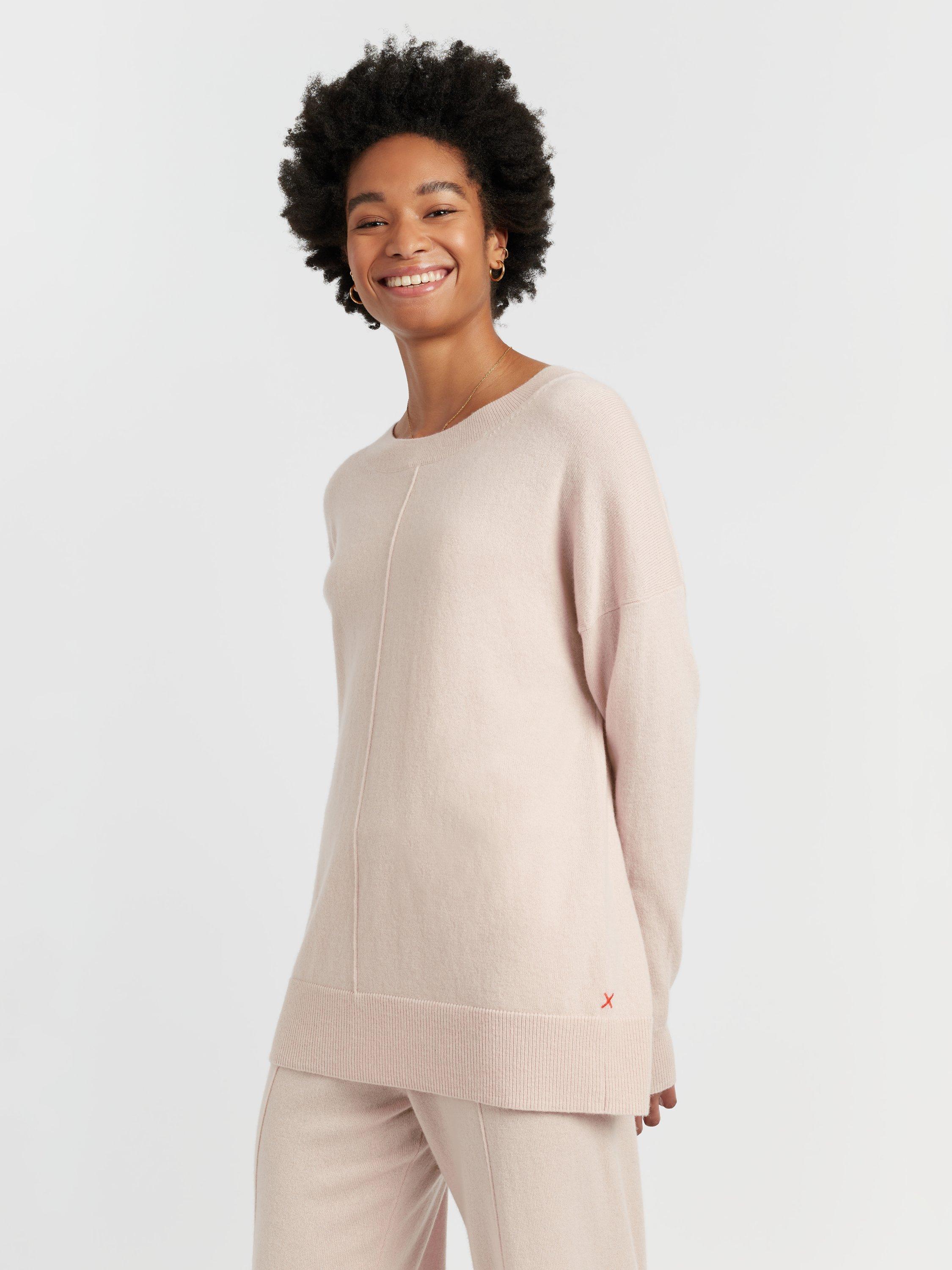 Product image 3 of 4, which shows Chinti & Parker Basics Cashmere Slouchy Jumper, Bone, XS
