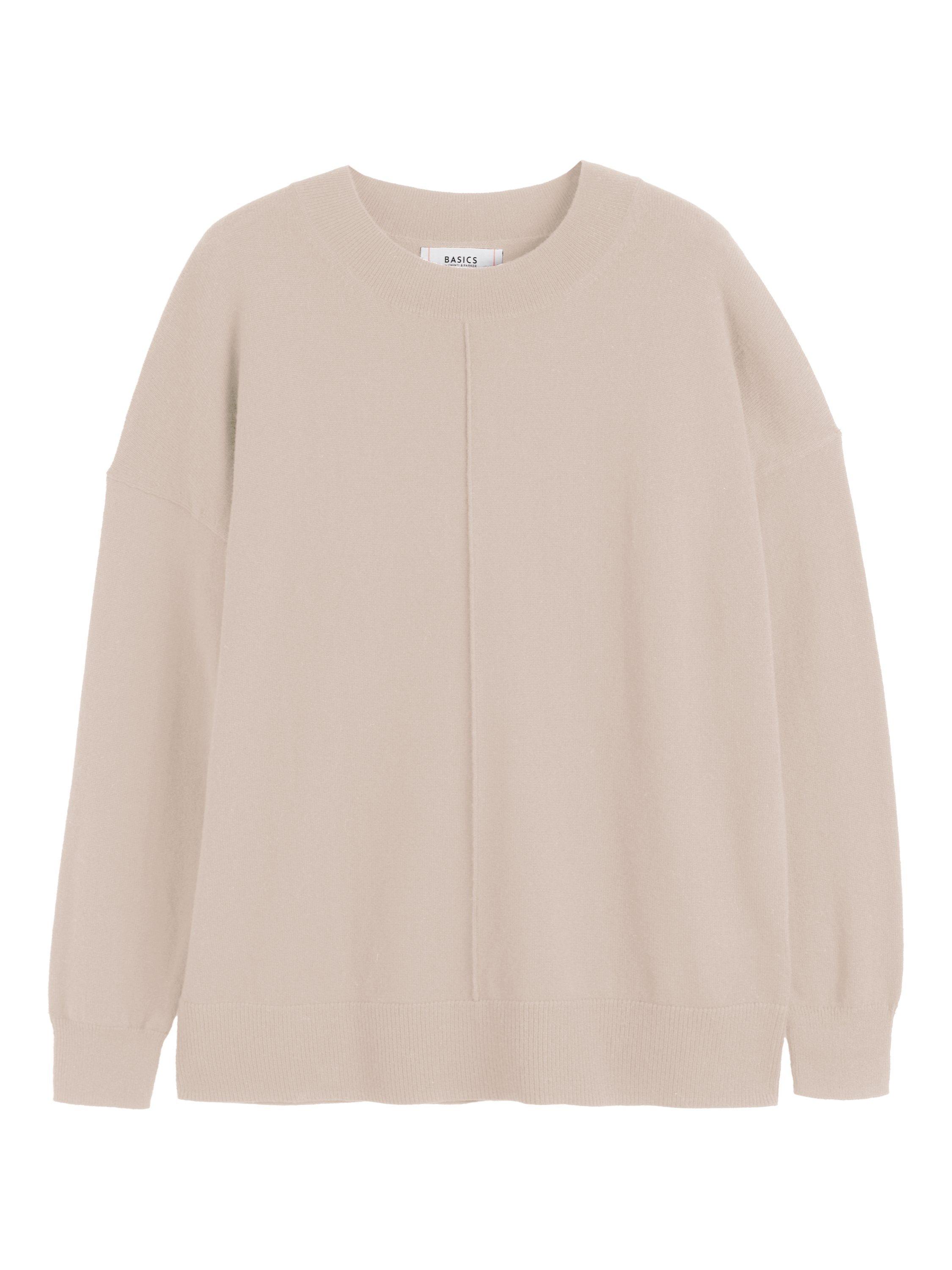 Product image 4 of 4, which shows Chinti & Parker Basics Cashmere Slouchy Jumper, Bone, XS