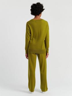 Chinti & Parker Slouch Wool Rich Jumper, Olive - view 2, Olive