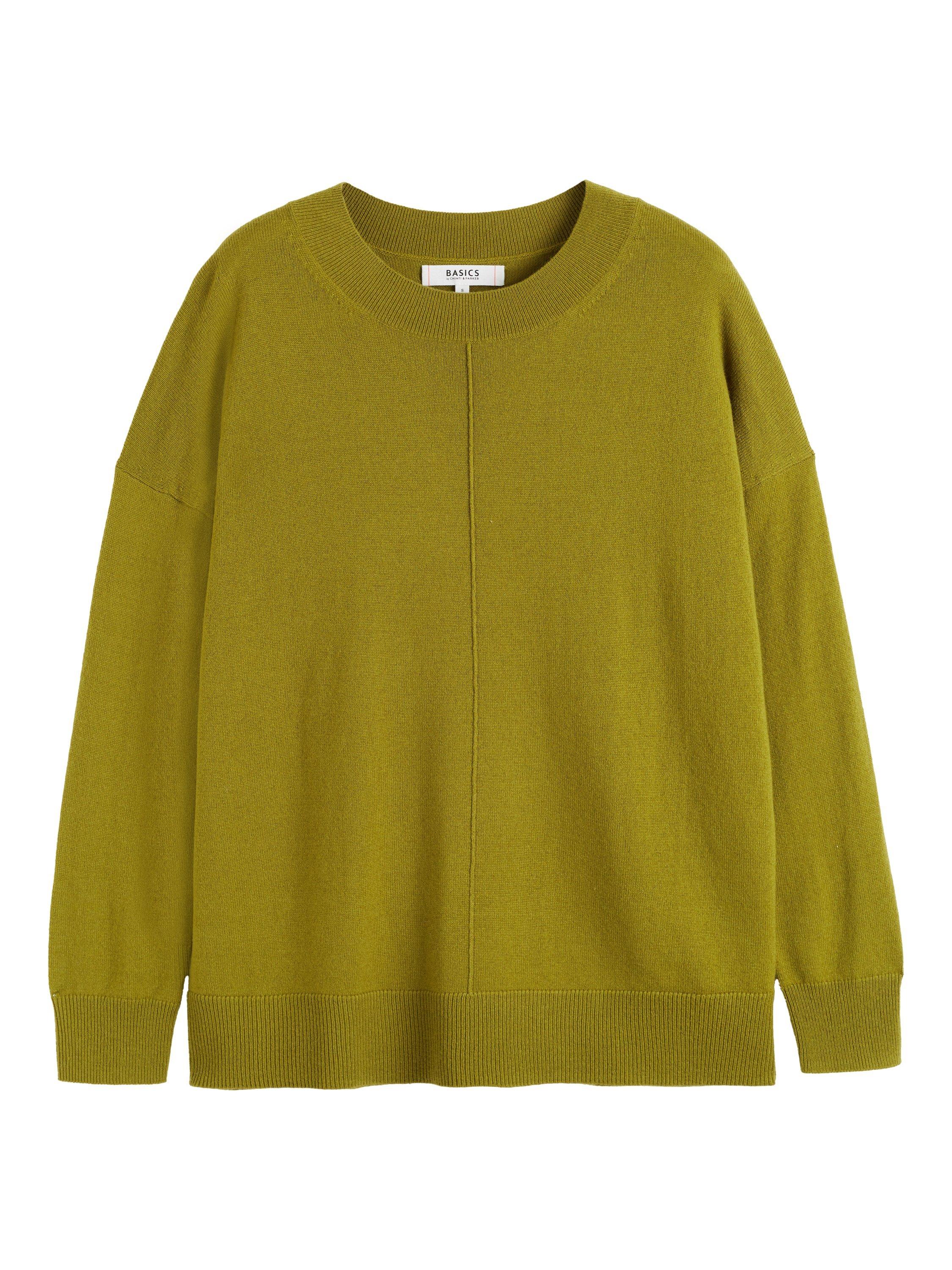 Product image 4 of 4, which shows Chinti & Parker Slouch Wool Rich Jumper, Olive, XS
