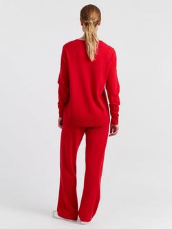 Chinti & Parker Basics Cashmere Slouchy Jumper - view 2, Velvet Red