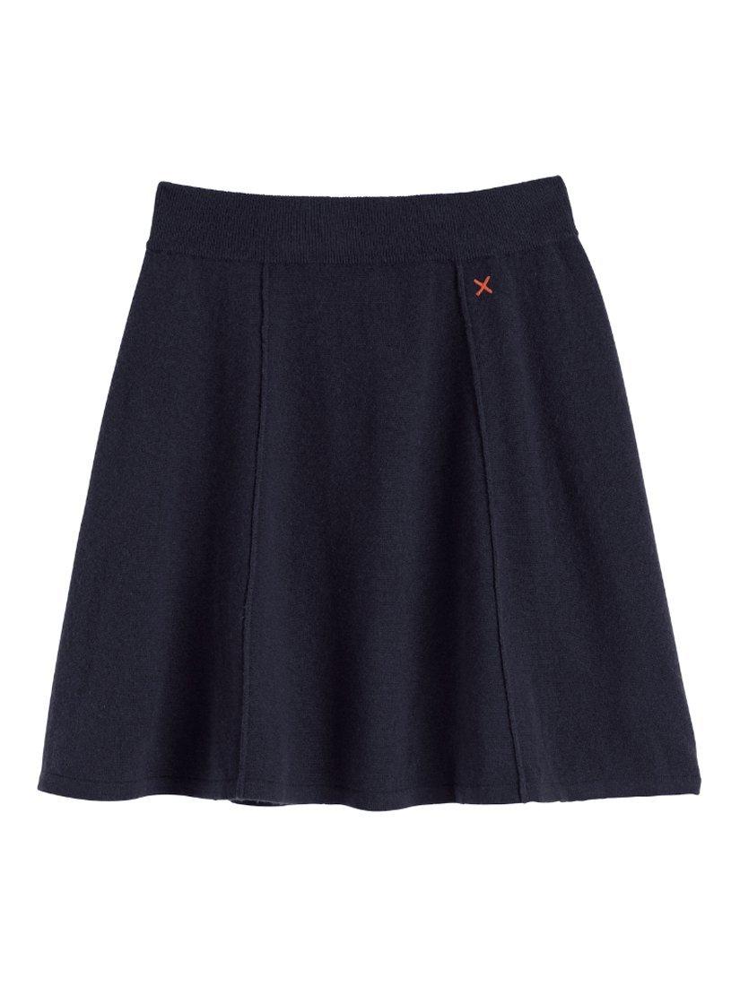Product image 4 of 4, which shows Chinti & Parker Wool Rich Skater Mini Skirt, Navy, XS