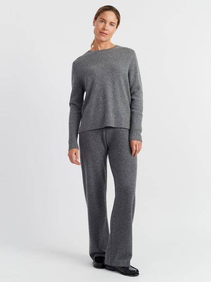Chinti & Parker Cashmere Boxy Fit Jumper, Mid Grey Melange, Mid Grey Melange