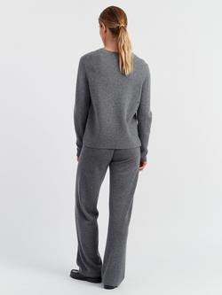 Chinti & Parker Cashmere Boxy Fit Jumper, Mid Grey Melange - view 2, Mid Grey Melange