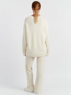 Chinti & Parker Crew Neck Pure Cashmere Jumper - view 2, Cream