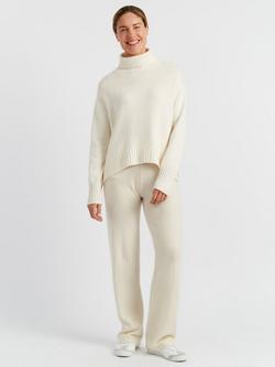 Chinti & Parker Roll Neck Pure Cashmere Jumper, Cream