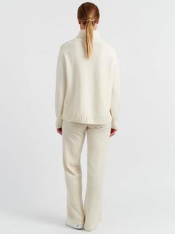 Chinti & Parker Roll Neck Pure Cashmere Jumper - view 2, Cream