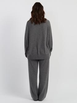 Chinti & Parker Slouchy Pure Cashmere Jumper, Mid Grey - view 2, Mid Grey