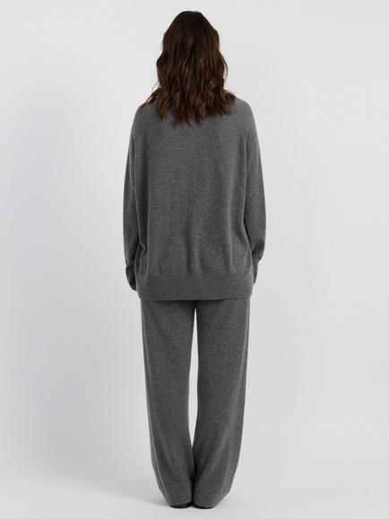 Chinti & Parker Slouchy Pure Cashmere Jumper, Mid Grey - view 2, Mid Grey