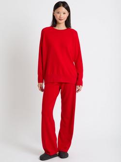 Chinti & Parker Pure Cashmere Slouchy Jumper, Velvet Red, Velvet Red