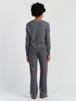 Chinti & Parker Wool-Cashmere Star Buttoned Cardigan - view 2, Grey