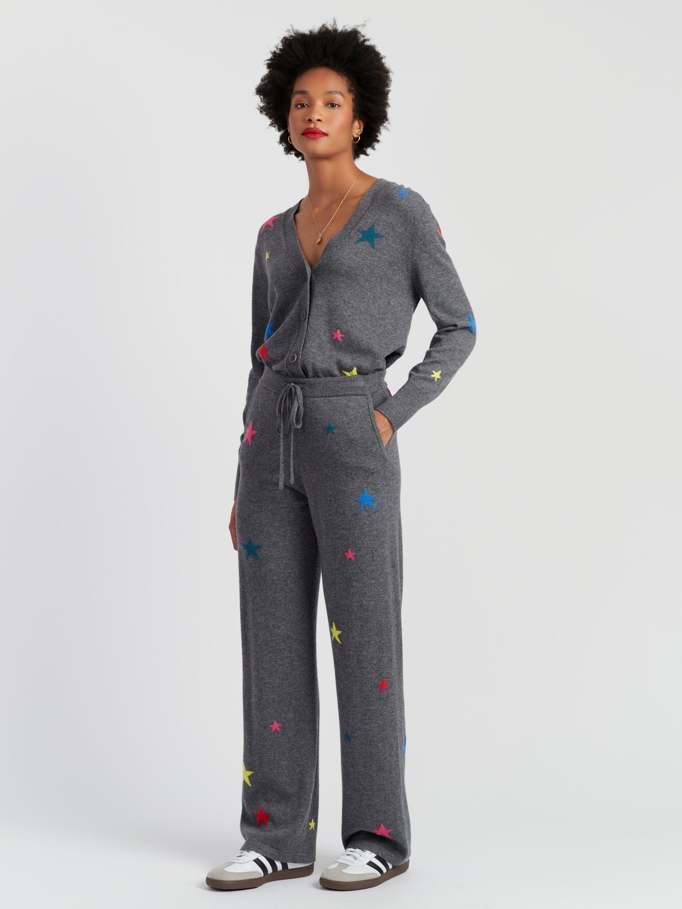 Product image 5 of 5, which shows Chinti & Parker Wool-Cashmere Star Buttoned Cardigan, Grey, XS