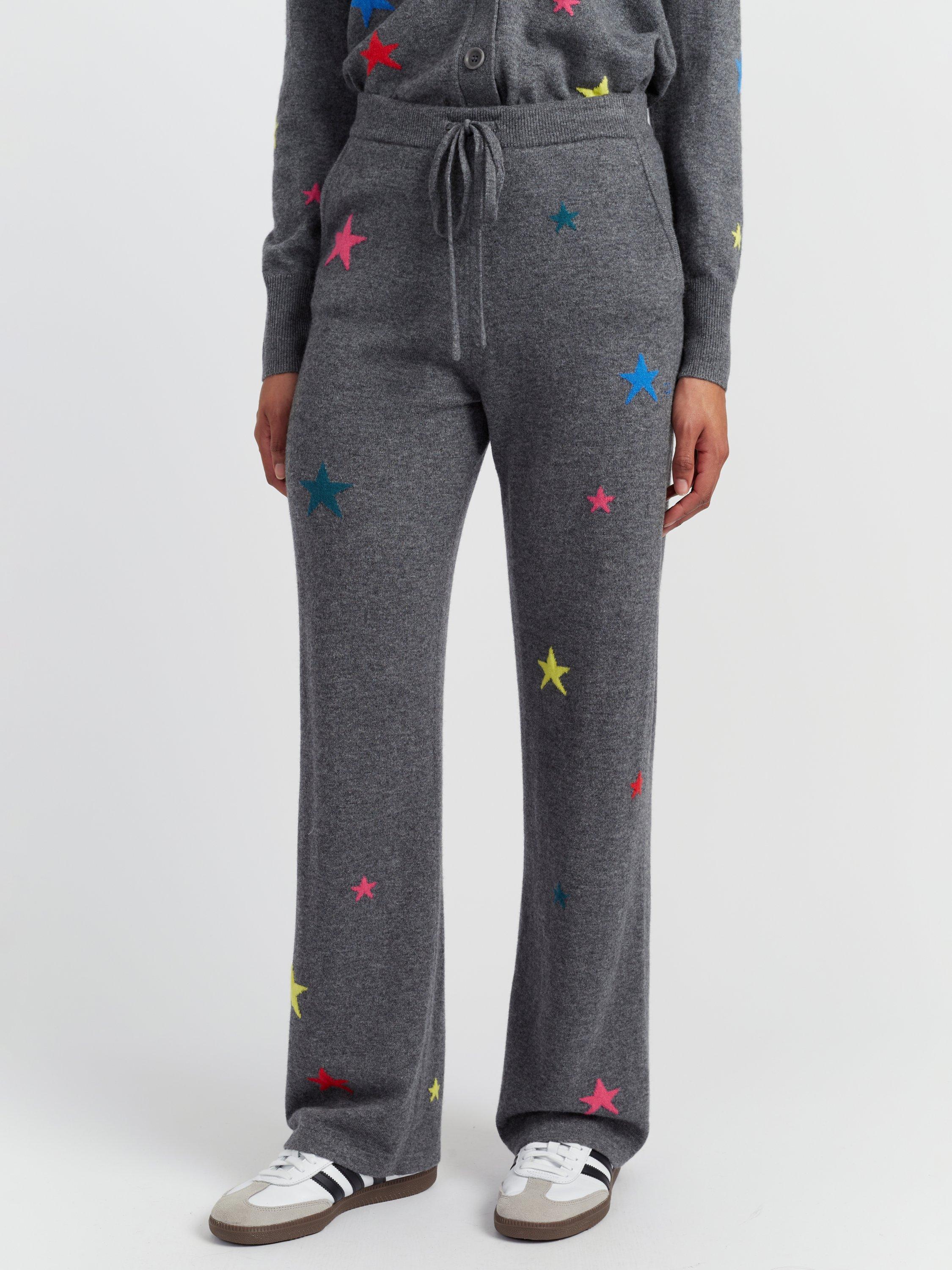 Product image 3 of 4, which shows Chinti & Parker Wool-Cashmere Star Track Pants , Grey, XS