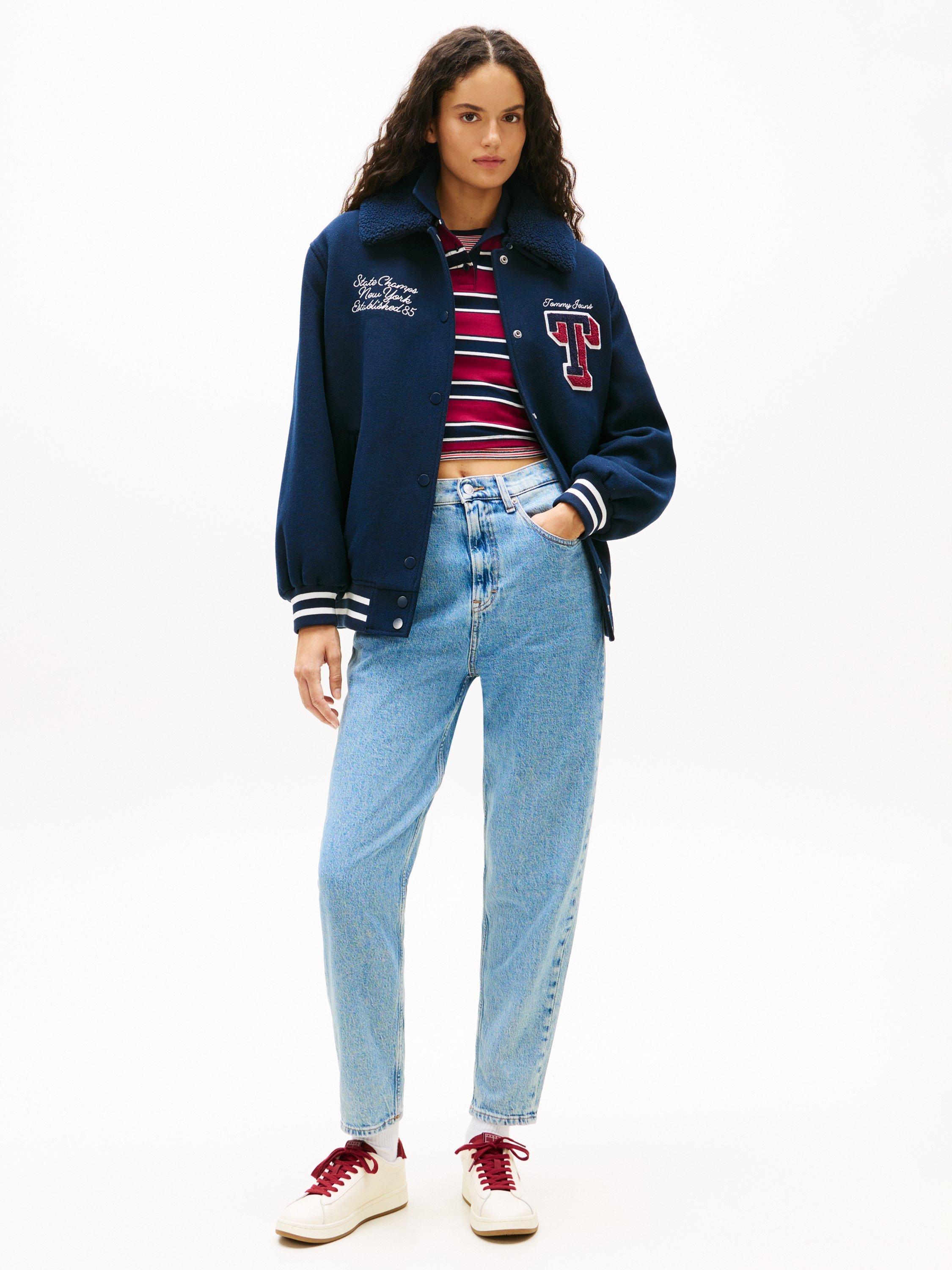 Product image 3 of 5, which shows Tommy Hilfiger High Rise Mom Jeans, Light Blue, W25/L30