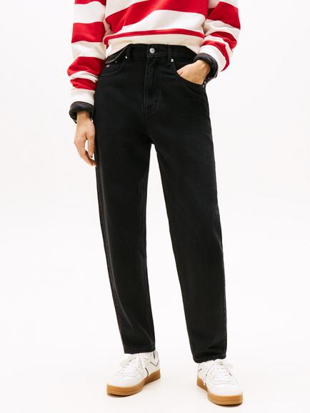 Tommy Hilfiger High Rise Mom Jeans, Black