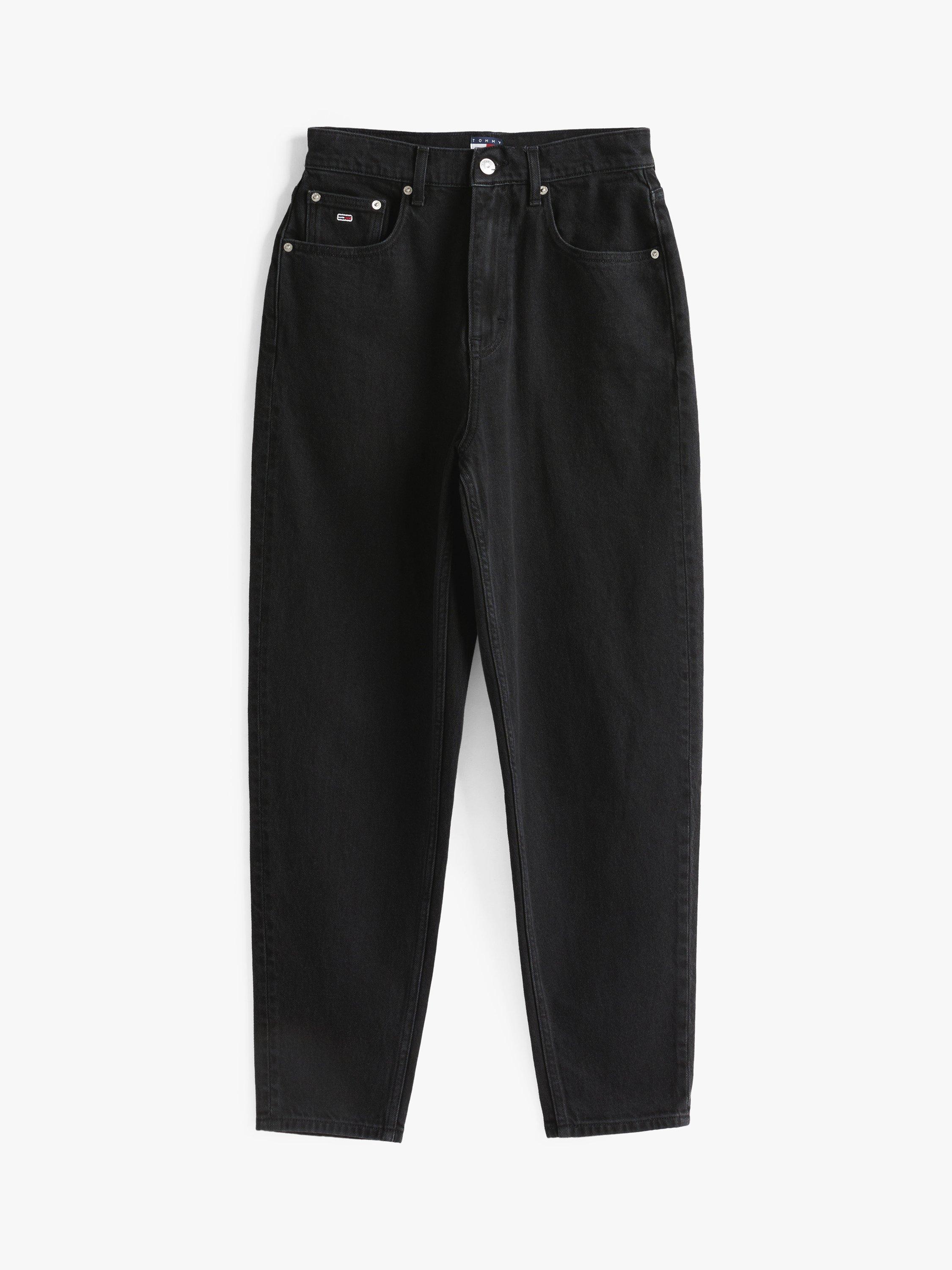 Product image 5 of 5, which shows Tommy Hilfiger High Rise Mom Jeans, Black, W25/L30