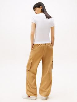 Tommy Hilfiger Logo Ribbed Slim Fit T-Shirt - view 2, White