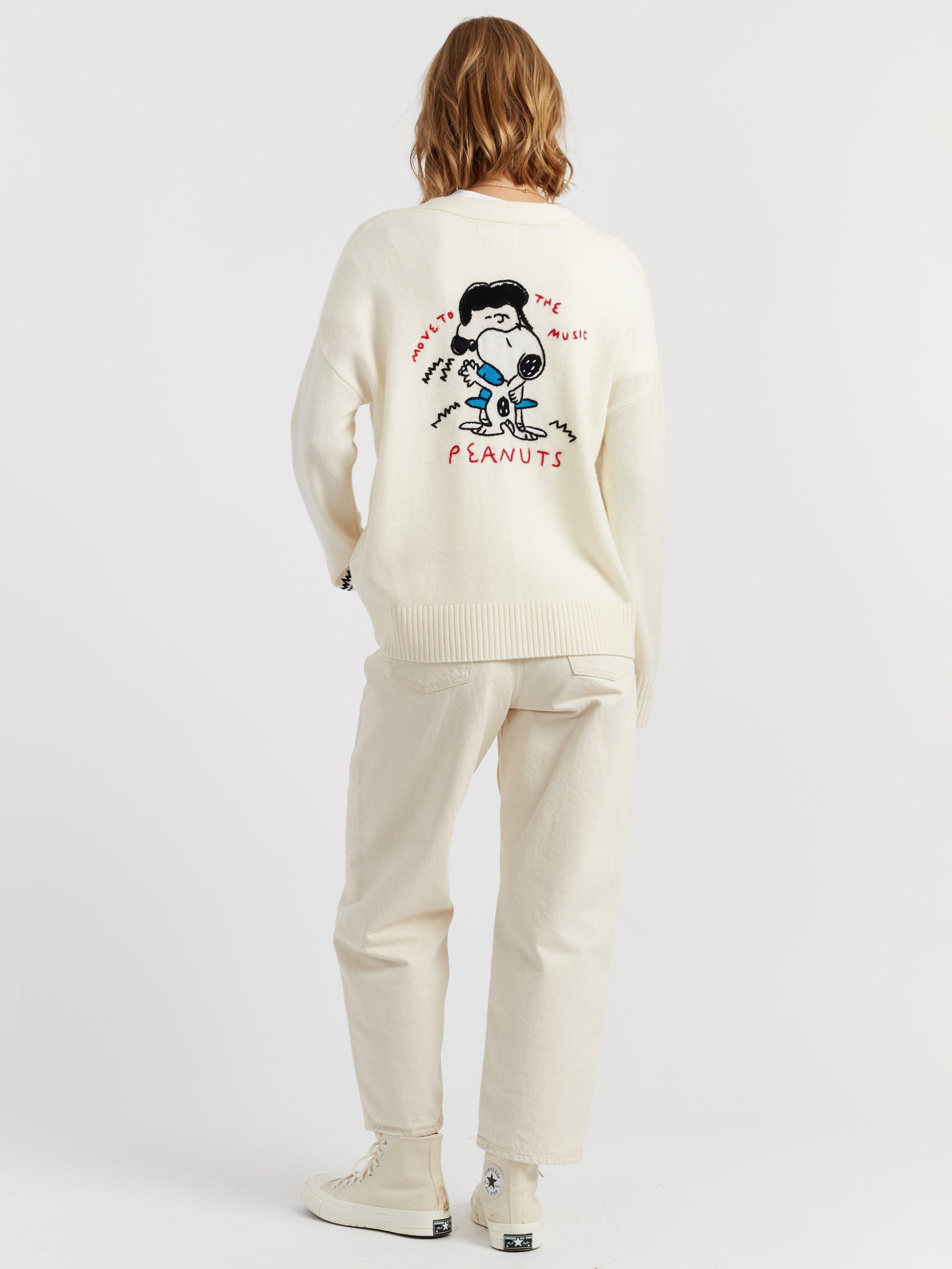 Product image 2 of 4, which shows Chinti & Parker Peanuts Dancing Cardigan, Cream, XS