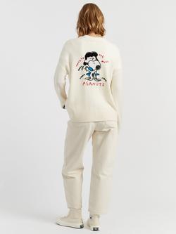Chinti & Parker Peanuts Dancing Cardigan, Cream - view 2, Cream