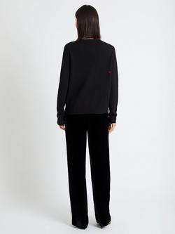 Chinti & Parker Wool-Cashmere Candy Cane Sweater - view 2, Black/Multi