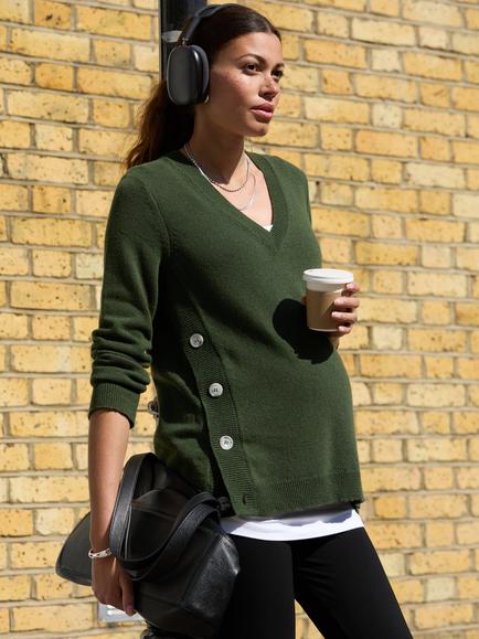 Isabella Oliver Abi Maternity Jumper, Khaki