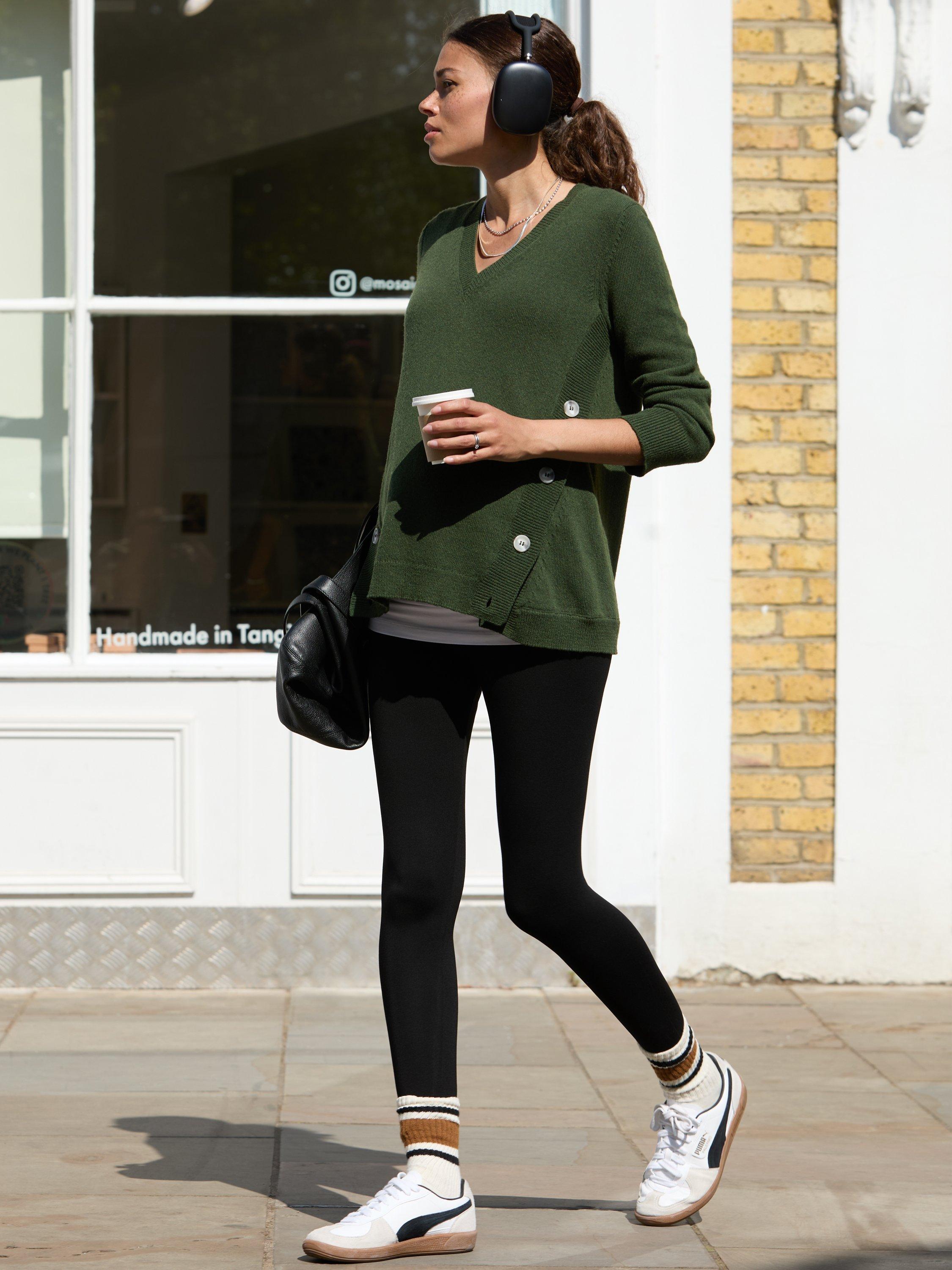 Product image 2 of 5, which shows Isabella Oliver Abi Maternity Jumper, Khaki, 4-6