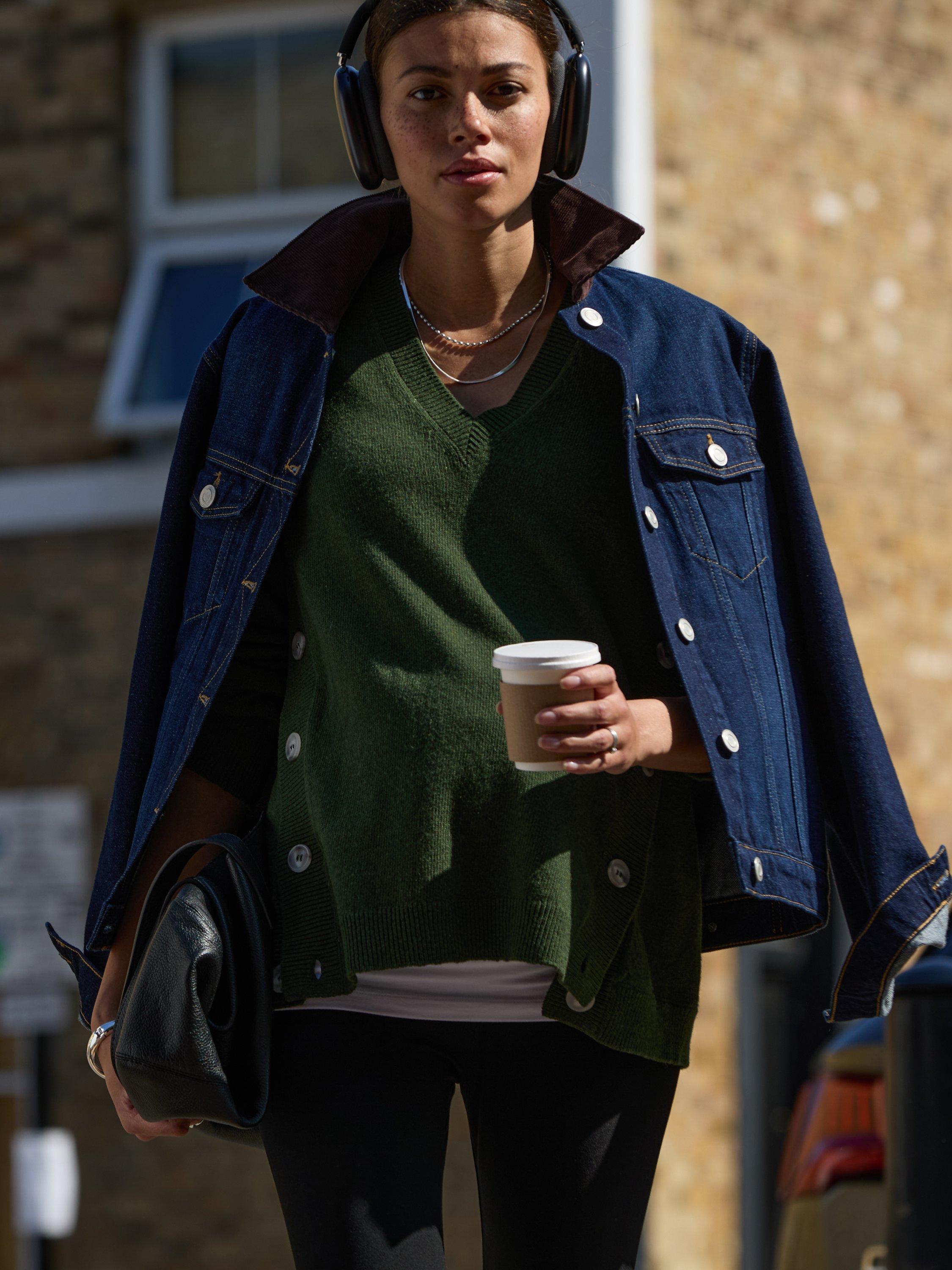 Product image 3 of 5, which shows Isabella Oliver Abi Maternity Jumper, Khaki, 4-6