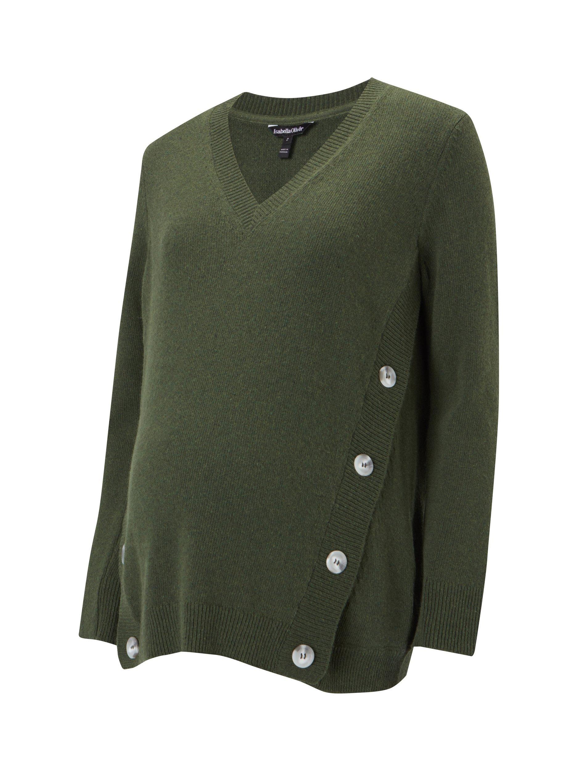 Product image 4 of 5, which shows Isabella Oliver Abi Maternity Jumper, Khaki, 4-6
