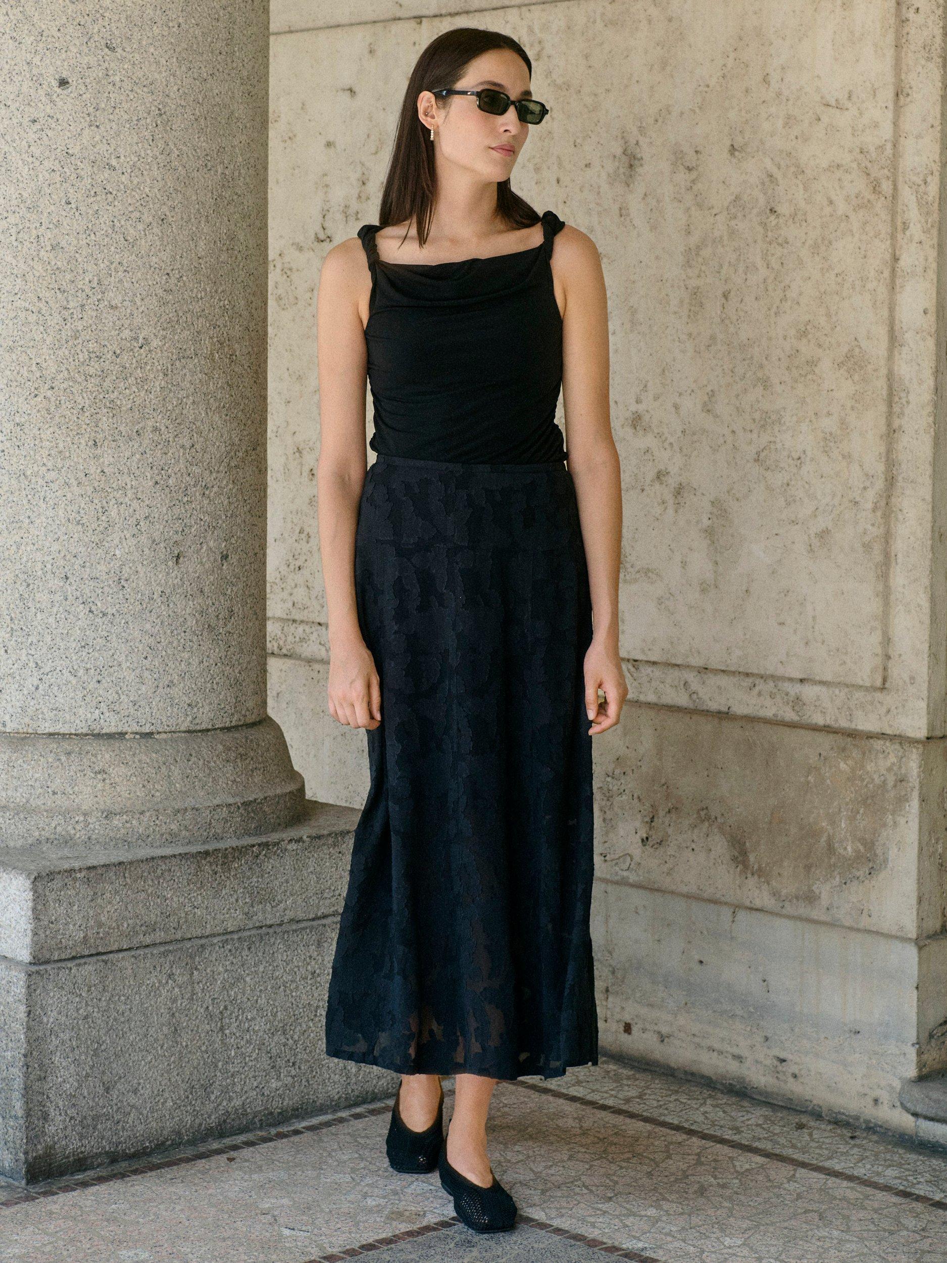 Product image 7 of 8, which shows Soaked In Luxury Adjo Off Shoulder Top, Black, XS