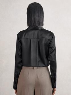 Reiss Ameira Pure Silk Shirt, Black - view 2, Black