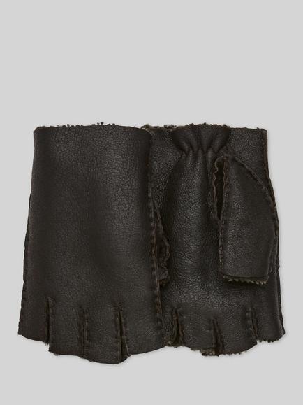 Celtic & Co. Fingerless Leather Gloves, Hurricane - view 2, Hurricane