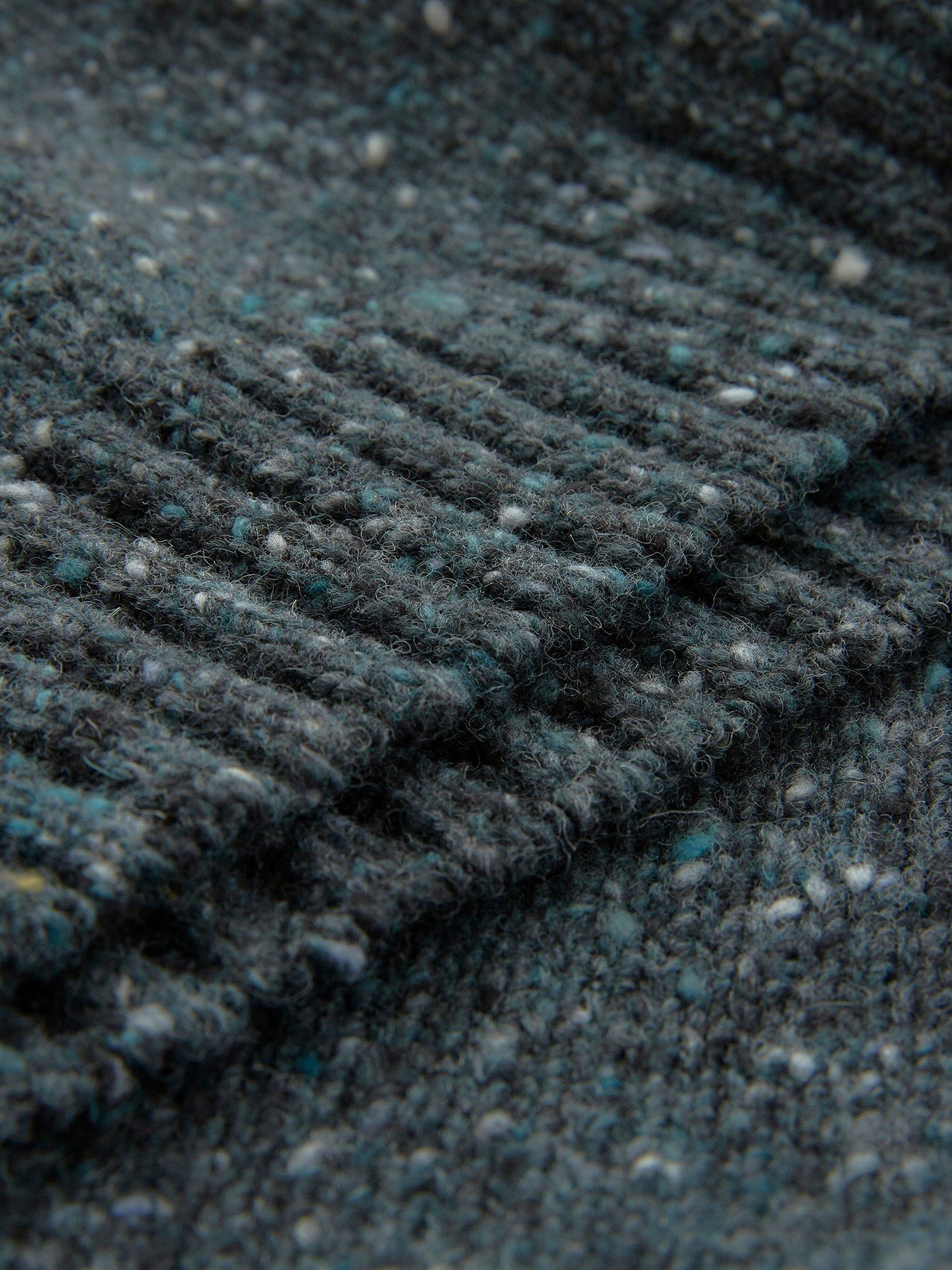 Product image 5 of 7, which shows Celtic & Co. Donegal Shawl Collar Wool Jumper, Grey Slate, S