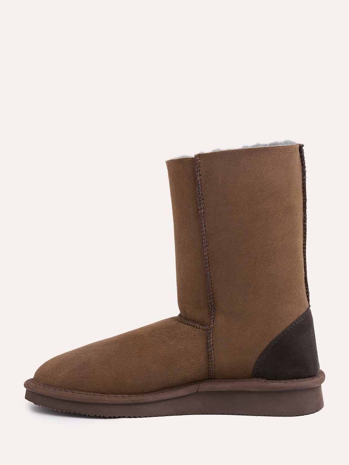 Product image 2 of 5, which shows Celtic & Co. Sheepskin Slipper Boots, Khaki, 7