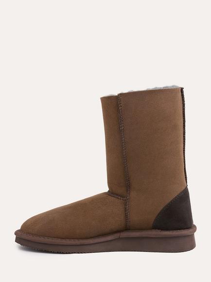 Celtic & Co. Sheepskin Slipper Boots, Khaki - view 2, Khaki