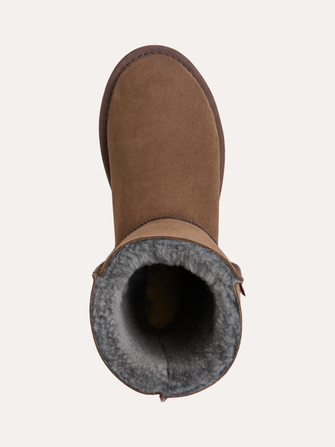 Product image 4 of 5, which shows Celtic & Co. Sheepskin Slipper Boots, Khaki, 7