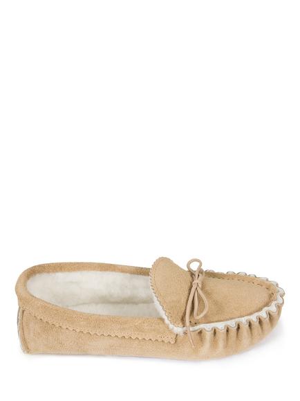 Celtic & Co. Sheepskin Moccasin Slippers, Camel, Camel