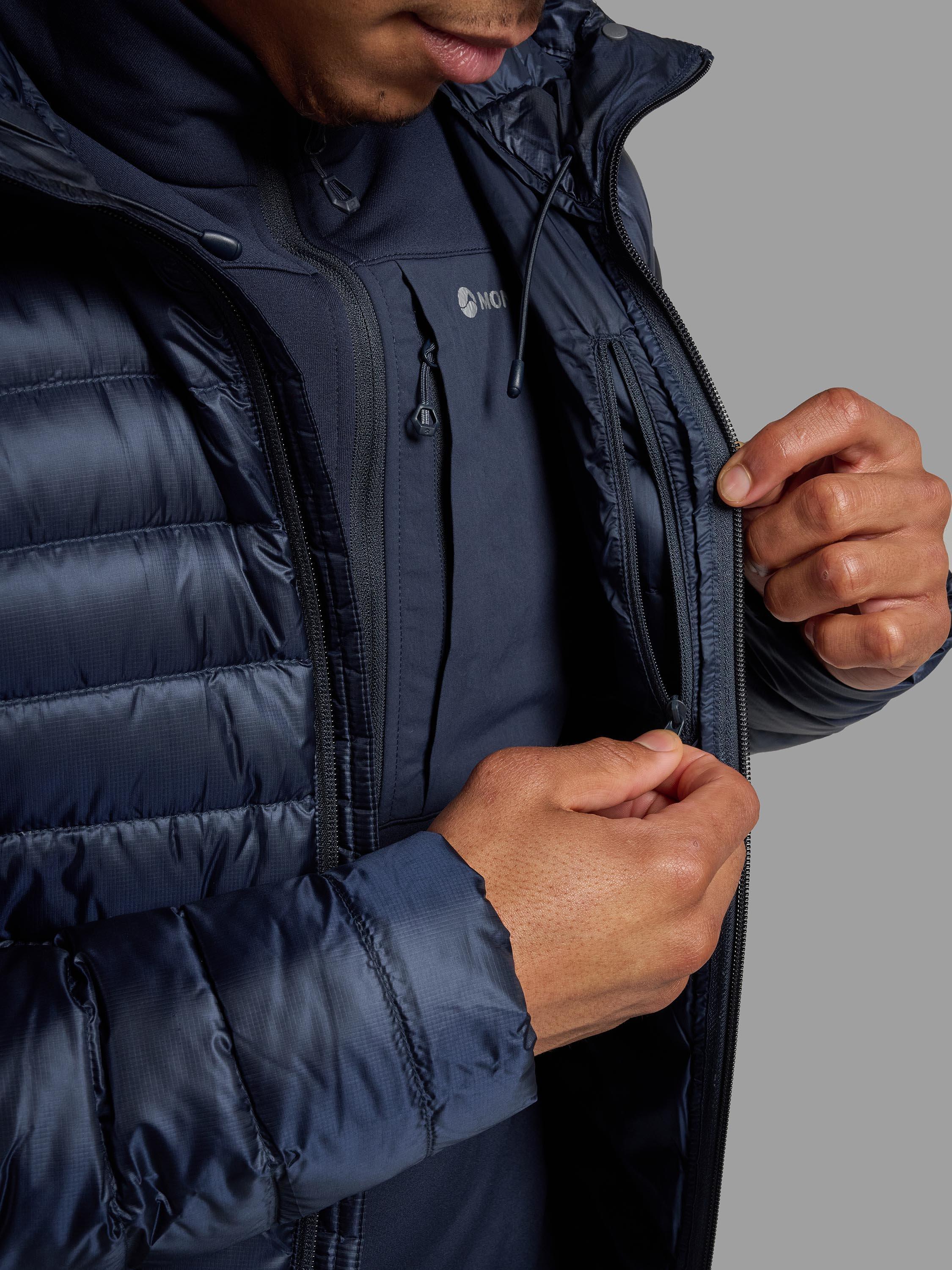 Product image 7 of 9, which shows Men's Anti Freeze Hooded Down Jacket, Eclipse Blue, S