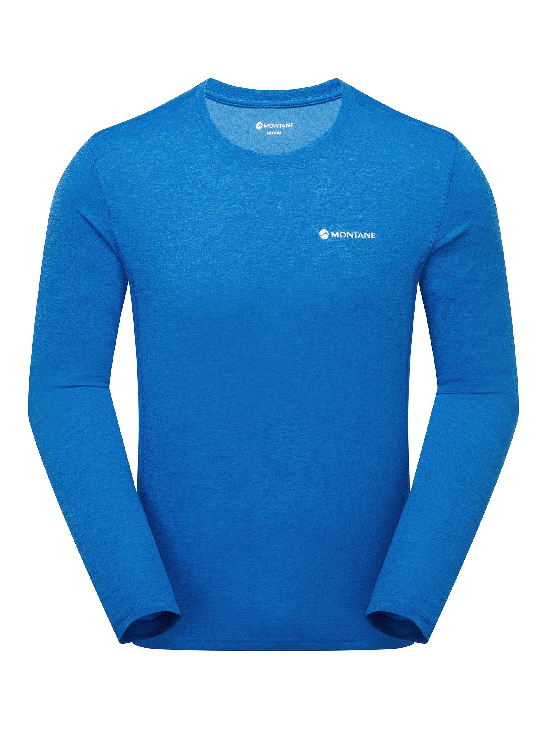 Product image 3 of 3, which shows Montane Dart Long Sleeve T-Shirt, Neptune Blue, XS