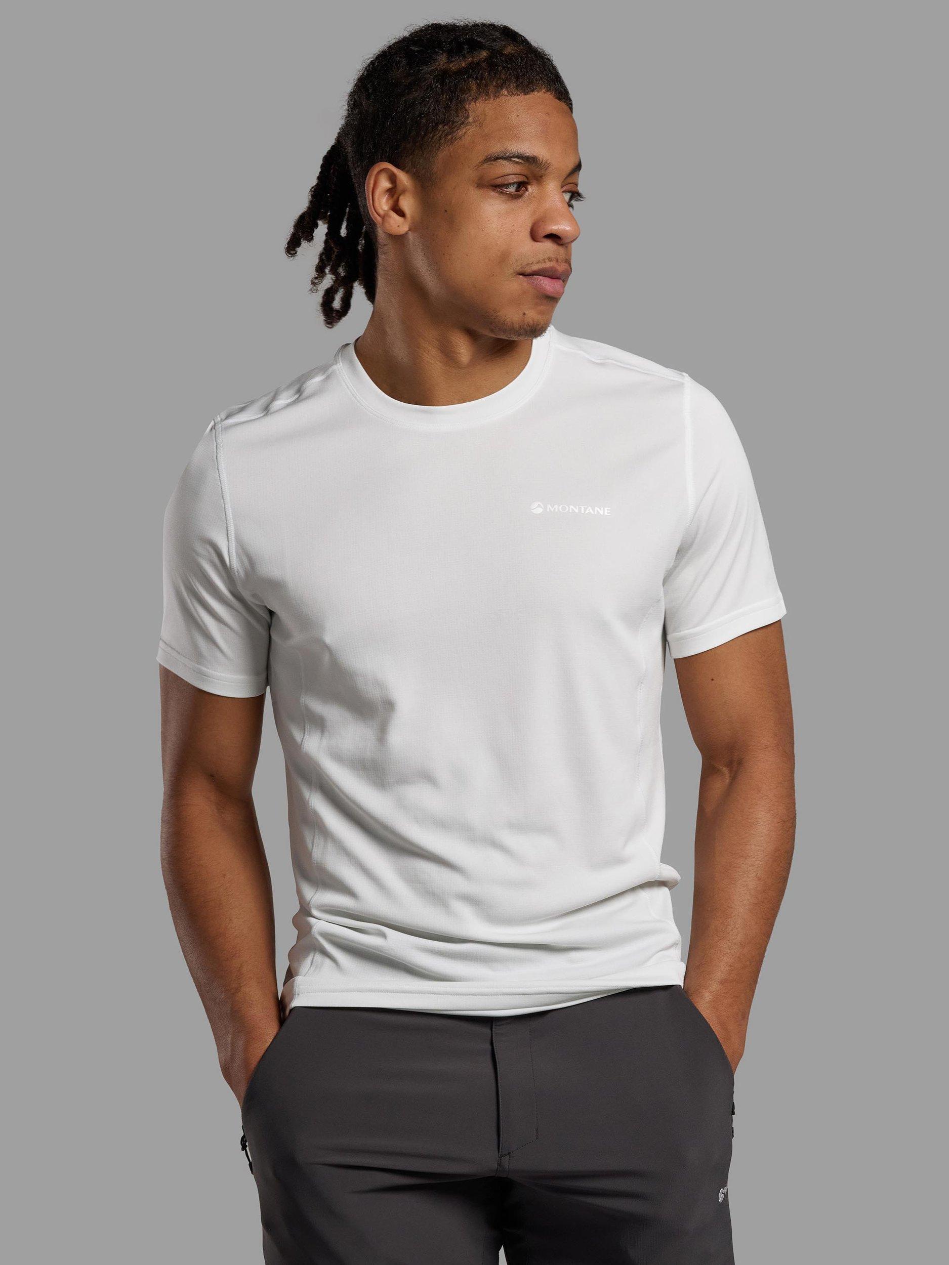 Product image 1 of 3, which shows Montane Dart Short Sleeve T-Shirt, Powder, XS